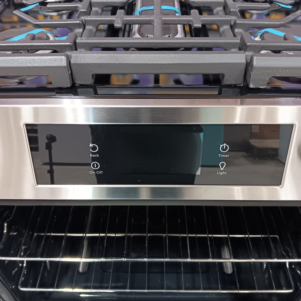 Pictures of Frigidaire Gallery 6 cu. ft. 5 Burner Slide-In Gas Range with Total Convection and Air Fry in Smudge Proof Stainless Steel 4SD481 - GCFG3060BF - Scratch & Dent (Minor) - Neu Appliance Outlet - Discount Appliance Outlet in Austin, Tx