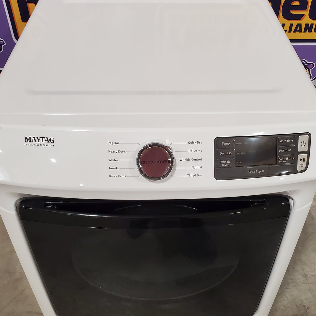 Pictures of Maytag Front Load 7.3 Cu. Ft. Electric Dryer with Extra Power and Quick Dry Cycle MED5630HW - Scratch & Dent (Minor) - Neu Appliance Outlet - Discount Appliance Outlet in Austin, Tx