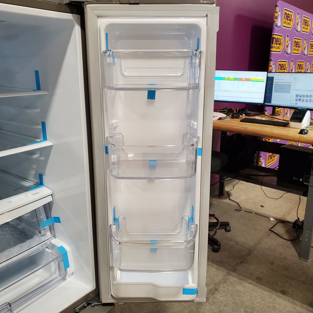 LG 22 cu. ft. 30" Wide French Door Refrigerator with Water Dispenser in Stainless Steel LFDS22520S - Scratch & Dent (Minor)