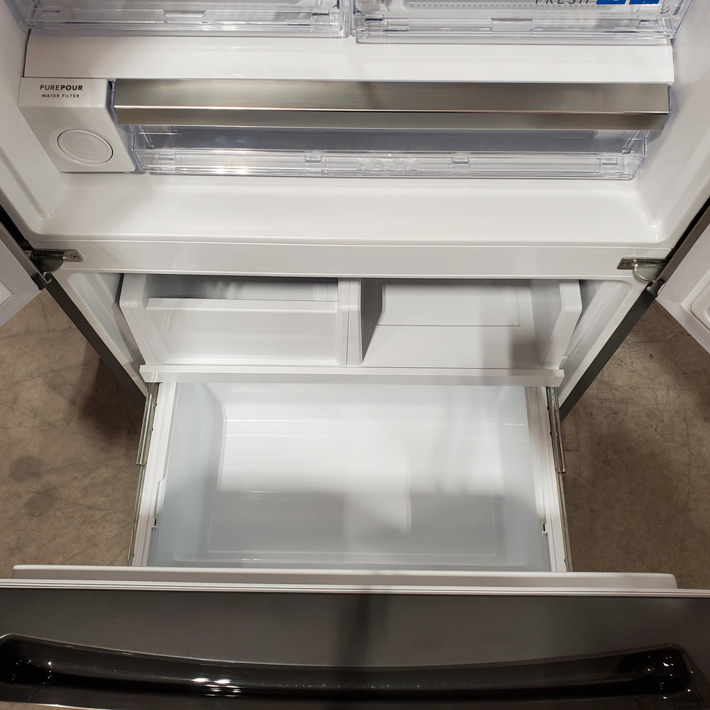 Frigidaire Gallery 20 Cu. Ft. 30" Wide Standard-Depth French Door Refrigerator in Stainless Steel 20SD80 - GRFN2023AF - Scratch & Dent (Minor)