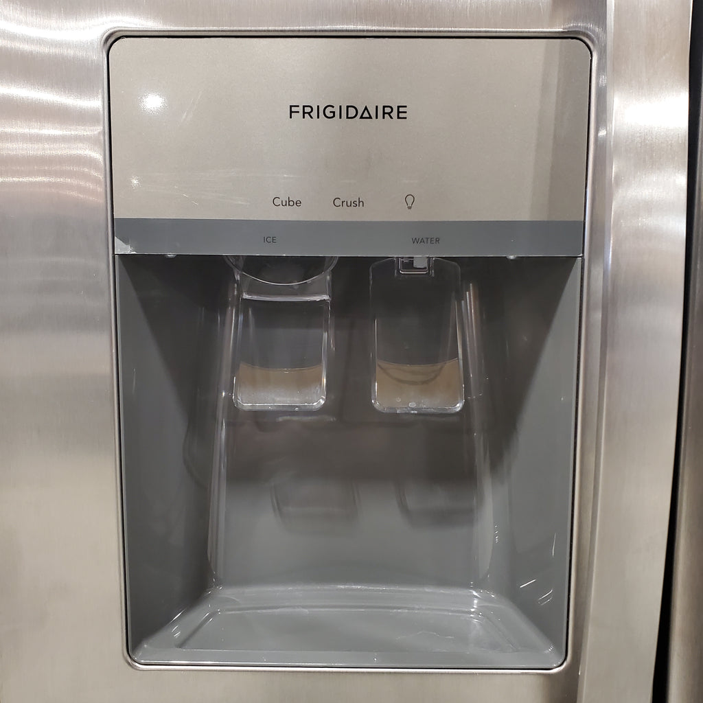 Pictures of Frigidaire 33" Wide 22.3 cu. ft. ENERGY STAR Side by Side Refrigerator Stainless Steel with Exterior Water and Ice Dispenser 20SD104 - FRSS2323AS - Scratch & Dent (Minor) - Neu Appliance Outlet - Discount Appliance Outlet in Austin, Tx