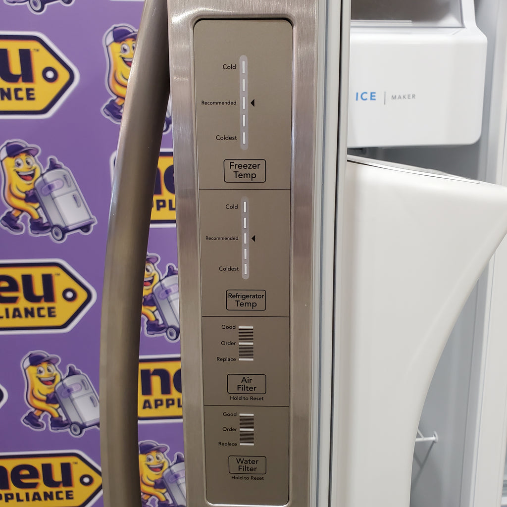 Frigidaire 25.6 cu. ft. ENERGY STAR Side by Side Refrigerator with Exterior Water and Ice Dispenser in Stainless Steel 20231SD248 - FRSS2623AS - Scratch & Dent (Moderate)