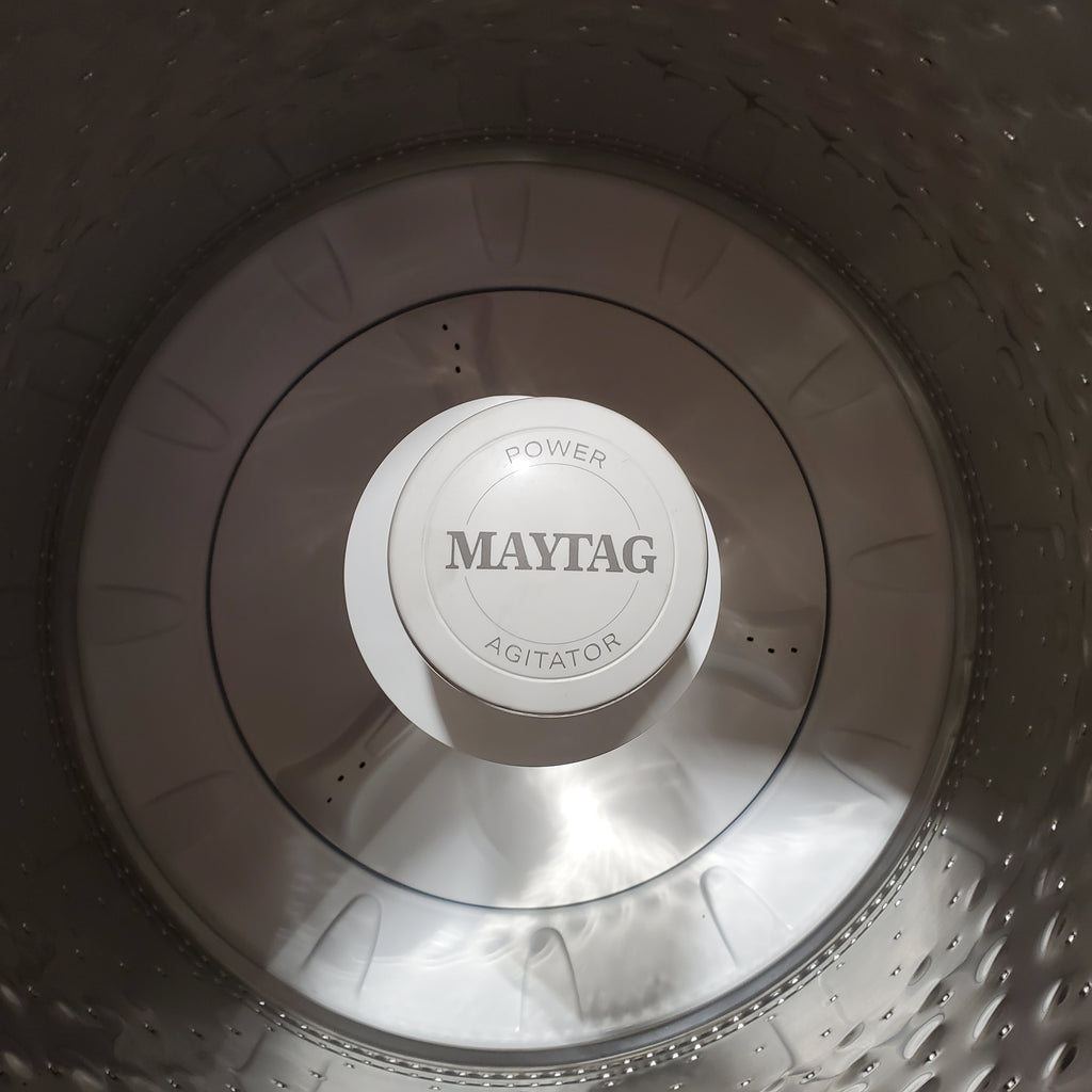 Pictures of Maytag Smart Top Load 5.2 Cu. Ft. Washer with Extra Power Button in White 25138SD764 - MVW7230HW - Scratch & Dent (Minor) - Neu Appliance Outlet - Discount Appliance Outlet in Austin, Tx