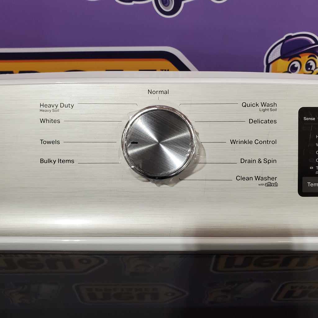 Pictures of Maytag Top Load 4.8 cu ft Washer with Deep Fill and Slow-Close Glass Lid MVW6200KW - Scratch & Dent (Minor) and Maytag 7.0 cu ft Electric Dryer with Moisture Sensing and Quick Dry Cycle 16155 - MED6200KW - Open Box - Neu Appliance Outlet - Discount Appliance Outlet in Austin, Tx