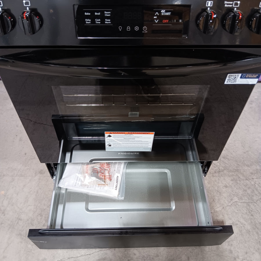 Frigidaire Gas Range with Steam Clean in Black 20531SD509 - FCFG3062AB - Scratch & Dent (Minor)