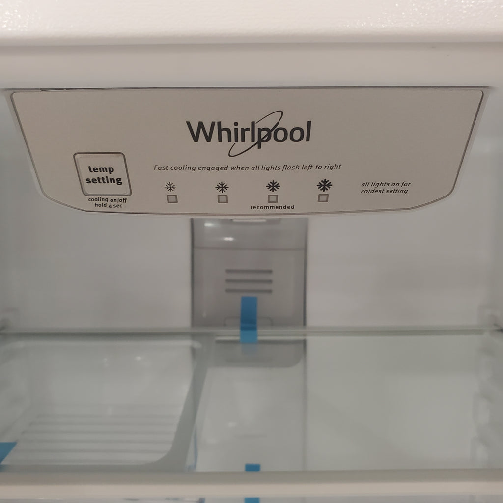 Whirlpool 33" Wide Top Freezer 20.5 cu ft Refrigerator with Ice Maker and Frameless Glass Shelves and Flexi-Slide Bin WRT311FZDW - Scratch & Dent (Minor)