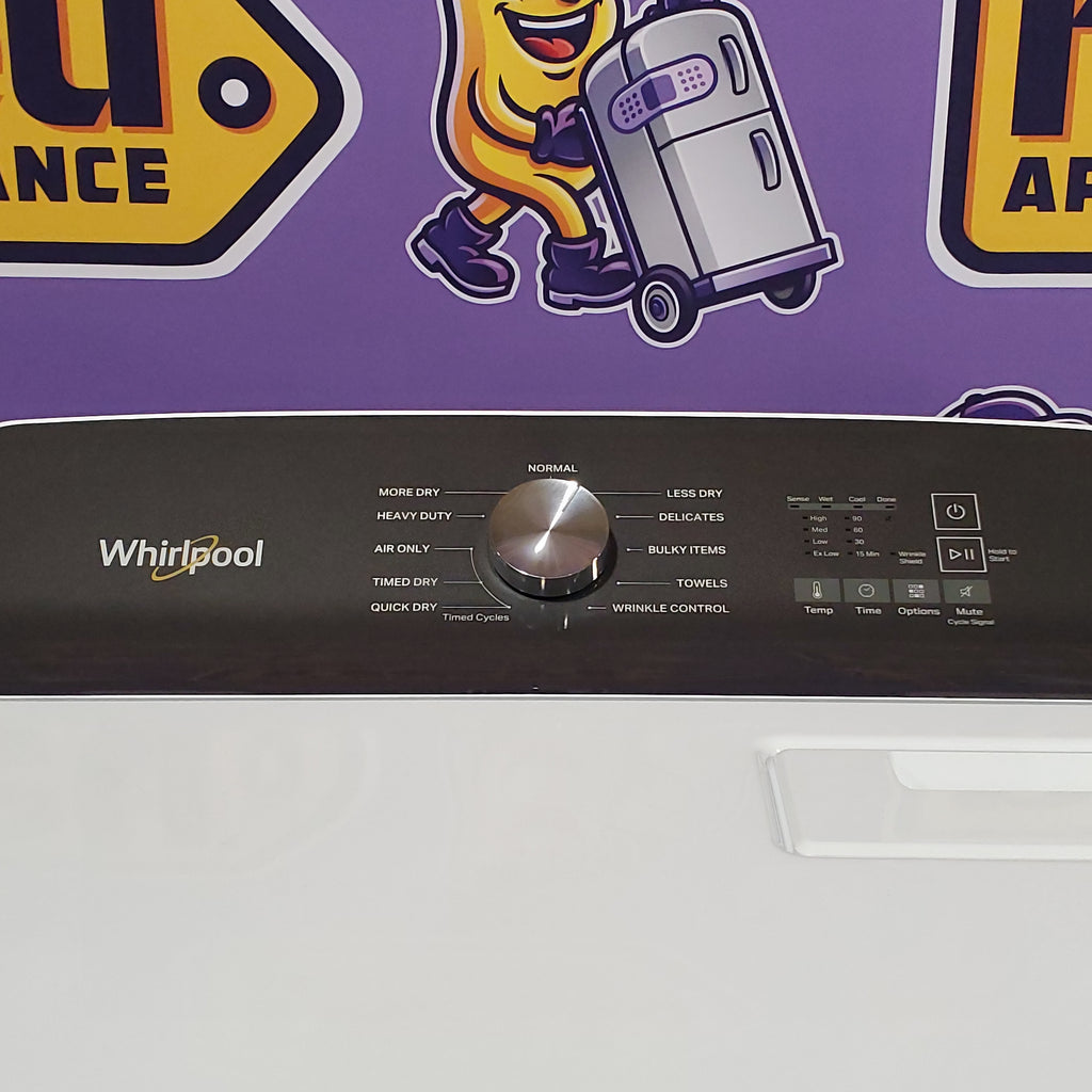 Whirlpool 7.0 Cu. Ft. Gas Moisture Sensing Dryer with Hamper Door 6SD96 - WGD5010LW - Scratch and Dent (Minor)