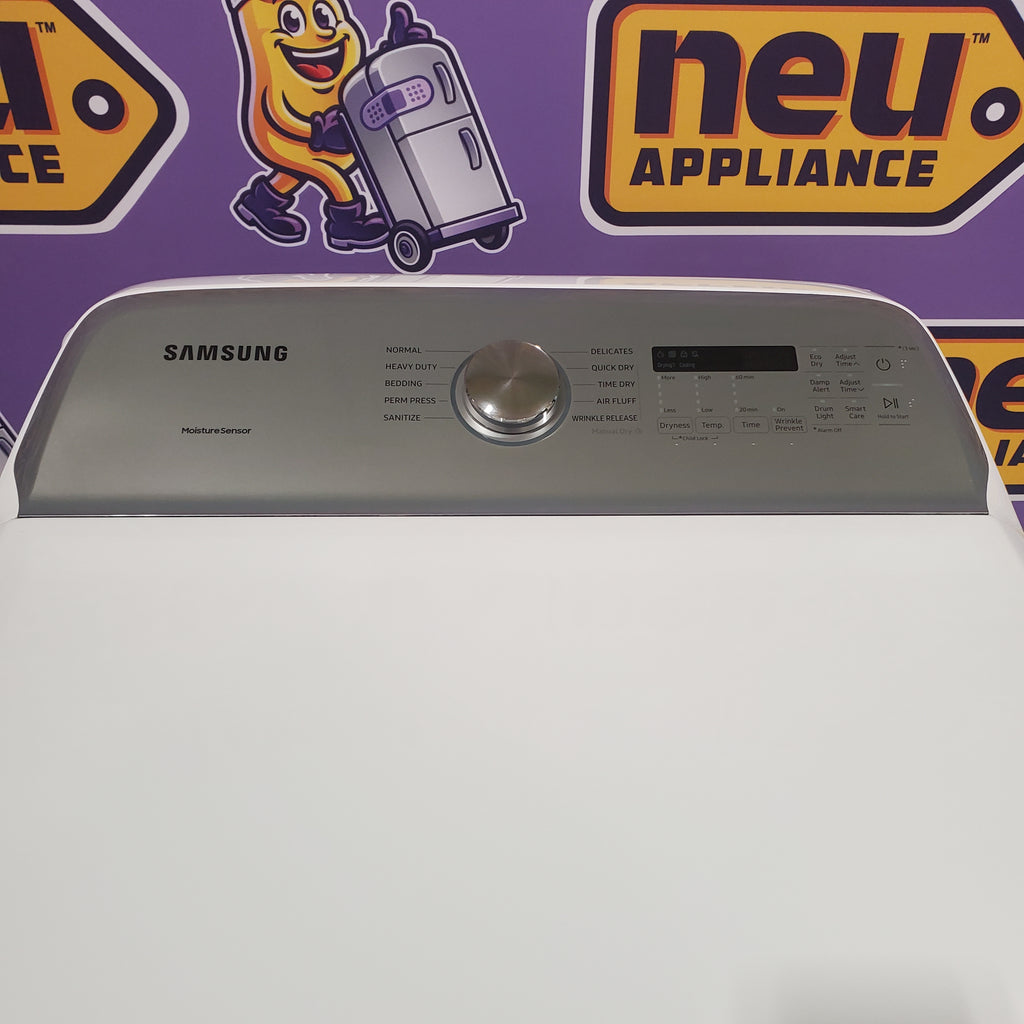 Pictures of 5.2 cu. ft. Samsung Large Capacity Smart Top Load Washer with Super Speed Wash in White and 7.4-cu ft Electric Dryer (White) - New in Box Washing Machine with Scratch and Dent Dryer - Neu Appliance Outlet - Discount Appliance Outlet in Austin, Tx