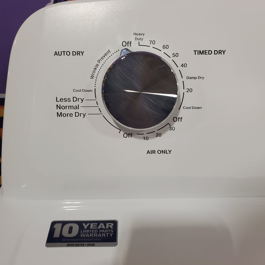 Pictures of Maytag Top Load 3.8 cu. ft. Washer with Deep Fill and Quick Wash Cycle MVW4005SW - Open Box and Maytag Top Load Electric Wrinkle Prevent 7.0 cu. ft. Dryer with Auto Dry 16128 - MED4005SW - Open Box - Neu Appliance Outlet - Discount Appliance Outlet in Austin, Tx