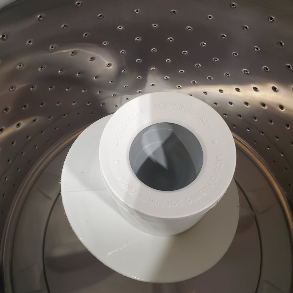 Pictures of Hotpoint White Top Load 3.8 Cu. Ft. Washer with Stainless Steel Basket and Heavy Duty Agitator HTW240ASKWS - Certified Refurbished - Neu Appliance Outlet - Discount Appliance Outlet in Austin, Tx