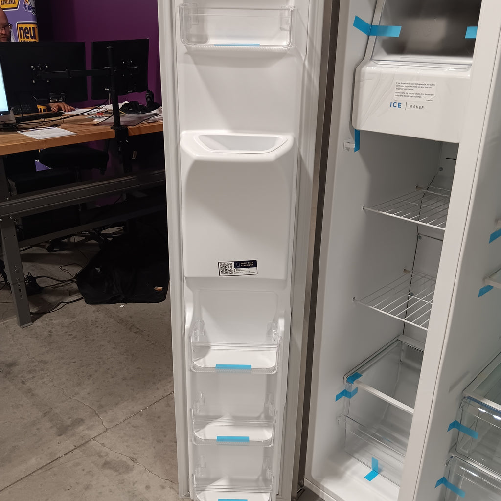 Pictures of Frigidaire 25.6 cu. ft. ENERGY STAR Side by Side Refrigerator with Exterior Water and Ice Dispenser in Stainless Steel FRSS2623AS - Scratch & Dent (Minor) - Neu Appliance Outlet - Discount Appliance Outlet in Austin, Tx