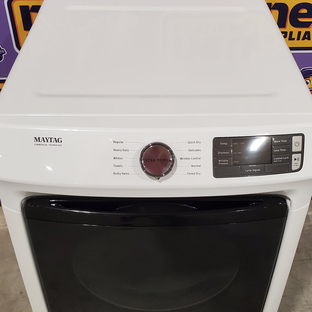 Pictures of Maytag Front Load 7.3 Cu. Ft. Electric Dryer with Extra Power and Quick Dry Cycle MED5630HW - Scratch & Dent (Minor) - Neu Appliance Outlet - Discount Appliance Outlet in Austin, Tx