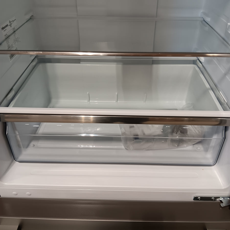 Hisense Counter Depth Bottom Freezer 17.2 Cu. Ft. Refrigerator with LED Lighting and Super Cool and Super Freeze in Fingerprint Stainless Steel 22132SD139 - HRB171N6ASE - Scratch and Dent (Moderate)