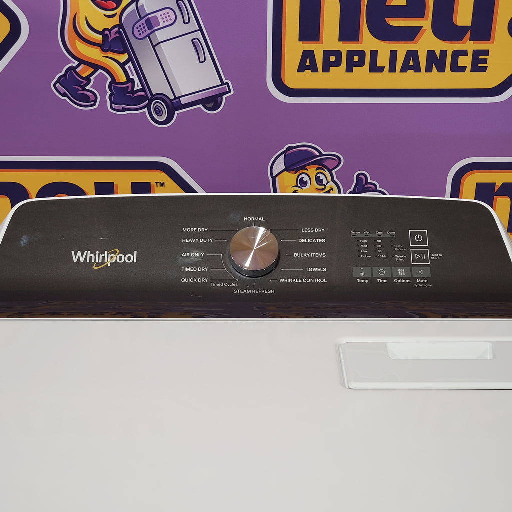 Pictures of Whirlpool 5.2–5.3 Cu. Ft. Top Load Washer in White with Removable Agitator WTW6157PW - Open Box and Whirlpool Top Load Electric Moisture Sensing 7.0 Cu. Ft. Dryer with Steam 16073 - WED5050LW - Open Box - Neu Appliance Outlet - Discount Appliance Outlet in Austin, Tx