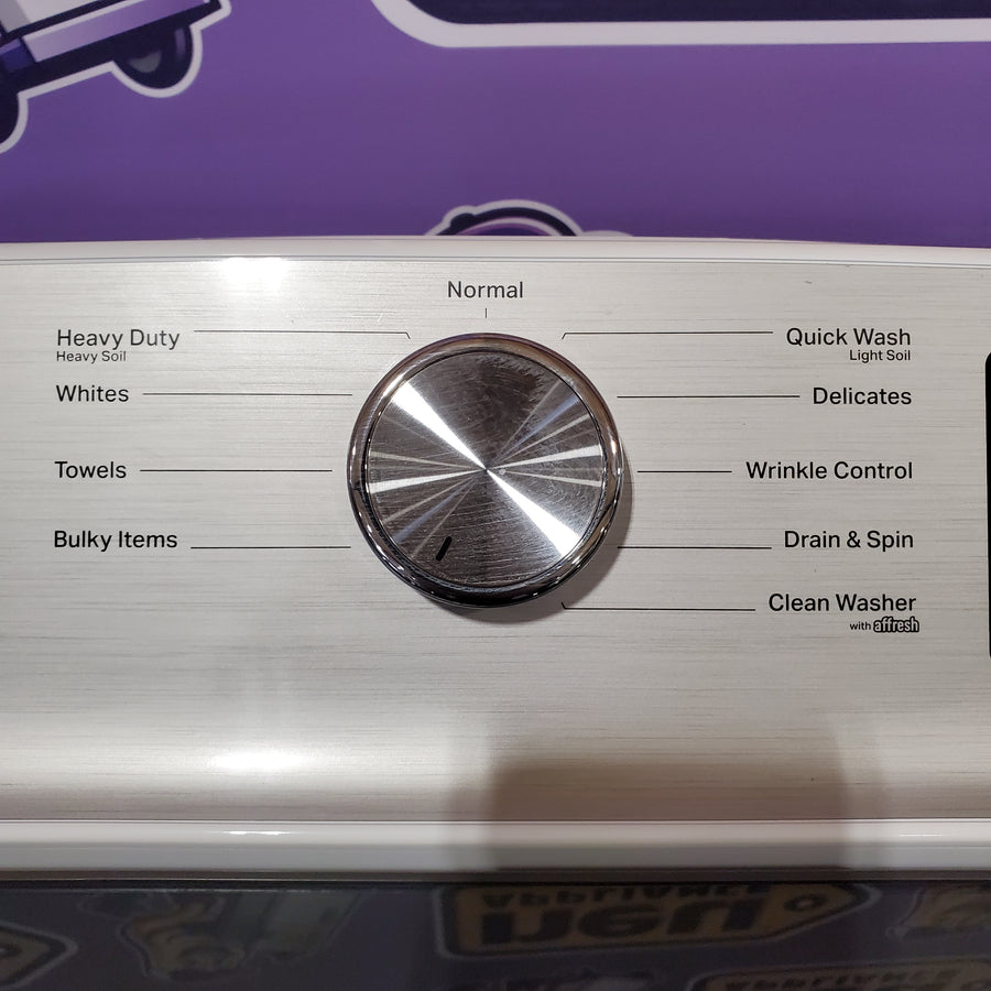 Maytag Top Load 4.8 cu ft Washer with Deep Fill and Slow-Close Glass Lid MVW6200KW - Scratch & Dent (Minor) and Maytag 7.0 cu ft Electric Dryer with Moisture Sensing and Quick Dry Cycle 16194 - MED6200KW - Scratch & Dent (Minor)