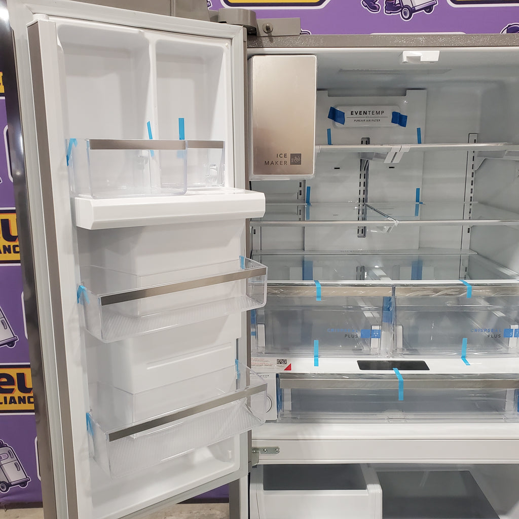 Frigidaire 27.8-cu ft ENERGY STAR French Door Refrigerator with Dual Ice Maker in Fingerprint Resistant Stainless Steel 4SD463 - GRFS2853AF - Scratch & Dent (Moderate)