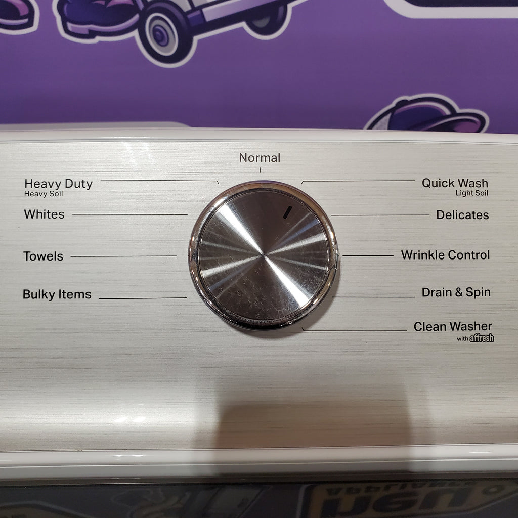 Pictures of Maytag Top Load 4.8 cu ft Washer with Deep Fill and Slow-Close Glass Lid MVW6200KW - Scratch & Dent (Minor) and Maytag 7.0 cu ft Electric Dryer with Moisture Sensing and Quick Dry Cycle 16162 - MED6200KW - Scratch & Dent (Minor) - Neu Appliance Outlet - Discount Appliance Outlet in Austin, Tx