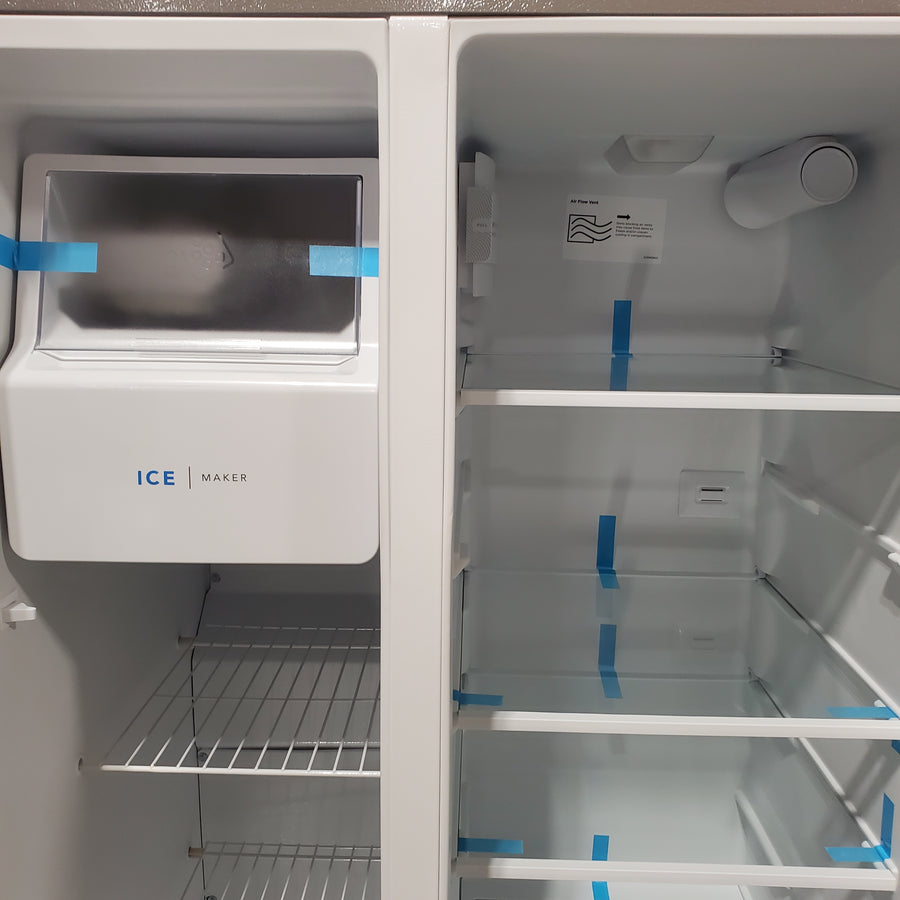 Frigidaire 25.6 cu. ft. ENERGY STAR Side by Side Refrigerator with Exterior Water and Ice Dispenser in Stainless Steel 3SD1089 - FRSS2623AS - Scratch & Dent (Moderate)