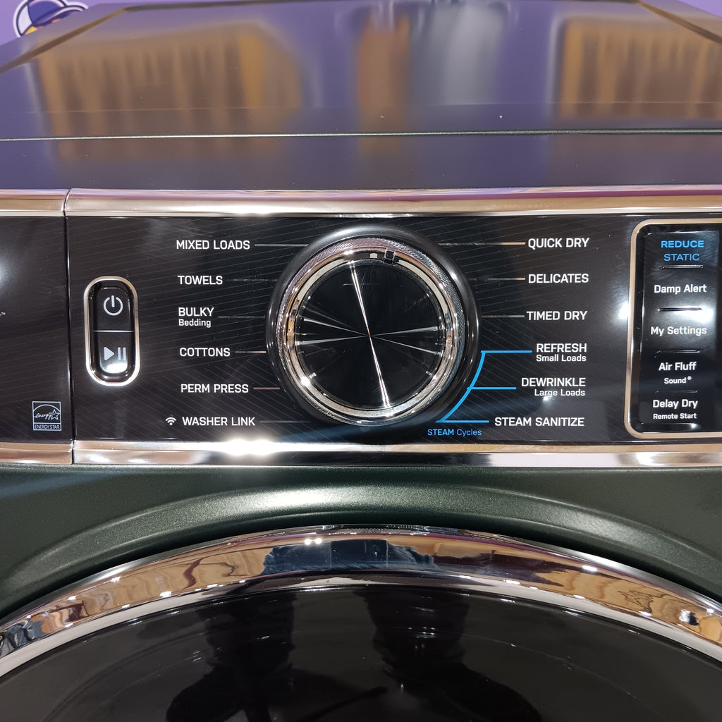 GE Profile™ 5.5 cu. ft. Capacity Smart Front Load ENERGY STAR® Steam Washer PFW955SPWGN - New Box and GE Profile 7.8-cu ft Stackable Vented Gas Dryer with Steam Cycle in Carbon Graphite 16204 - PFD95GSPWDS - Scratch & Dent (Minor)