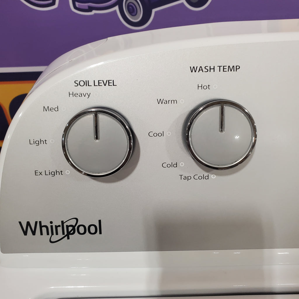 Pictures of Whirlpool Top Load 3.5 Cu. Ft. Washer with Deep Water Wash Option WTW4816FW - Scratch & Dent (Minor) and Whirlpool Vented 7.0 Cu. Ft. Electric Dryer 16130 - WED4815EW - Scratch & Dent (Minor) - Neu Appliance Outlet - Discount Appliance Outlet in Austin, Tx