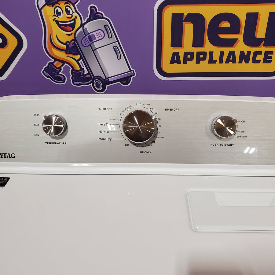 Maytag 4.5 cu. ft. Capacity Top Load Washer with Power™ Agitator and Deep Fill MVW4505MW - Scratch & Dent (Moderate) and Maytag 7.0 cu. ft. Capacity Top Load Electric Wrinkle Prevent Dryer 16249 - MED4500MW - Scratch & Dent (Moderate)