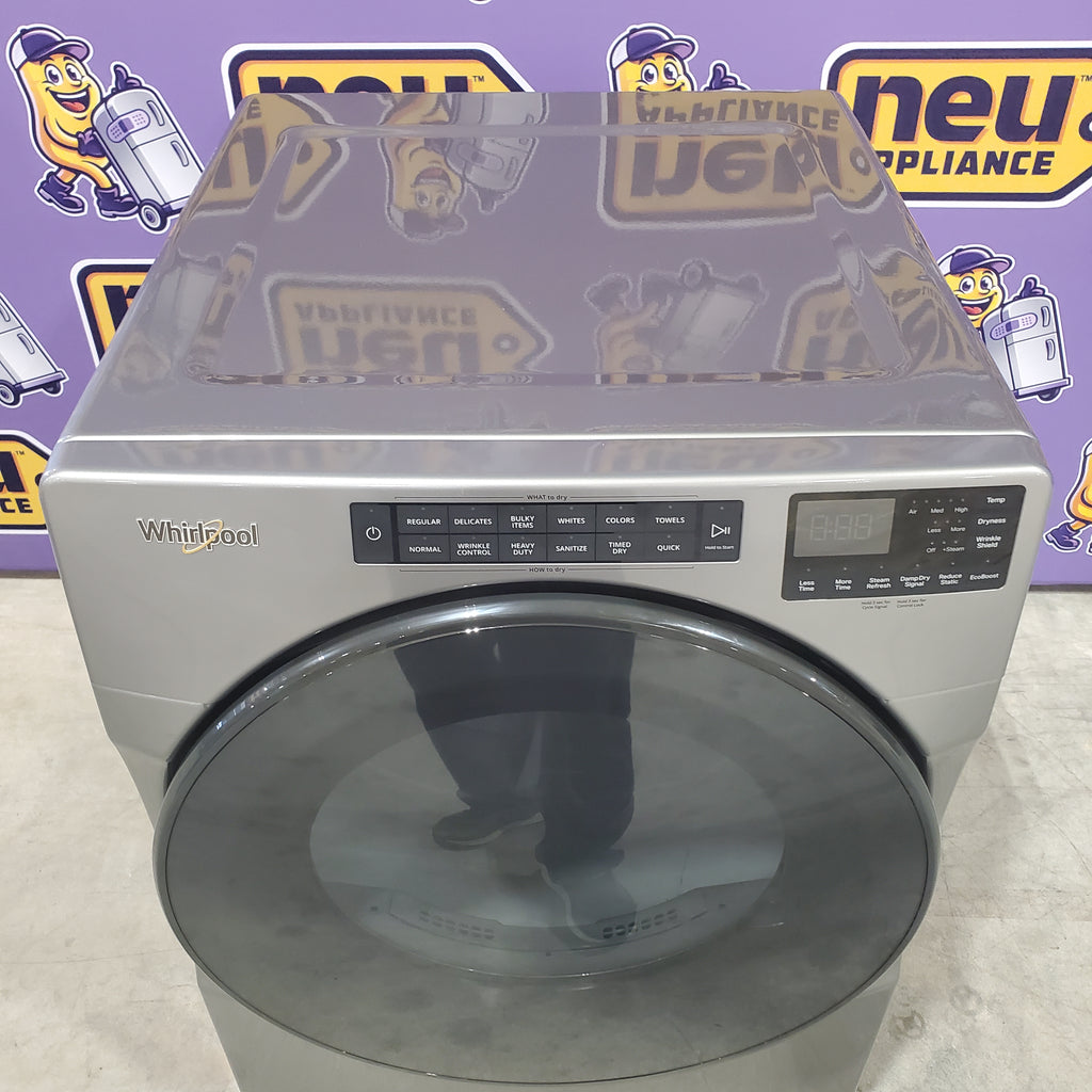 Pictures of Chrome Shadow Whirlpool 7.4 Cu. Ft. Electric Wrinkle Shield Dryer with Steam WED6605MC - Scratch & Dent - Minor - Neu Appliance Outlet - Discount Appliance Outlet in Austin, Tx