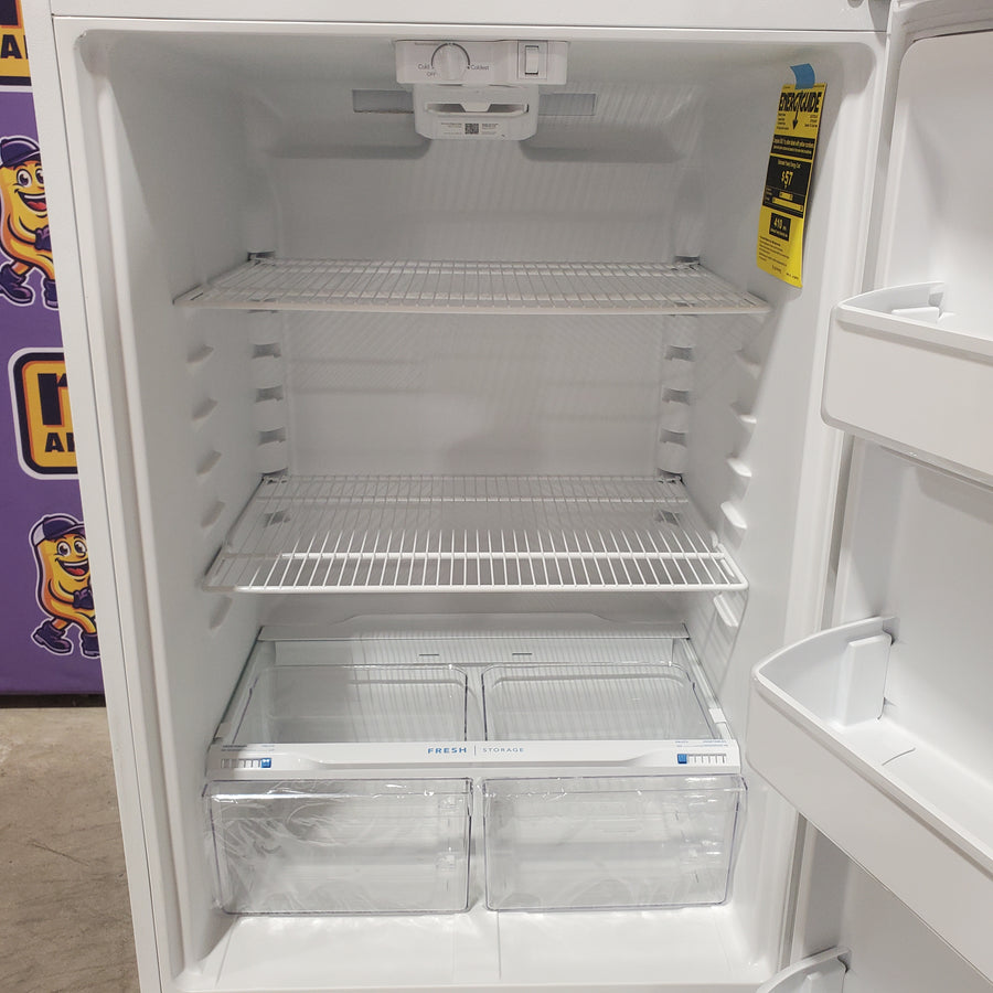 Frigidaire 30" Wide Garage Ready Top Freezer 18 Cu. Ft. Refrigerator with EvenTemp Cooling System and Spacious Interior Storage in White 22133SD209 - FFTR1814WW - Scratch & Dent (Minor)