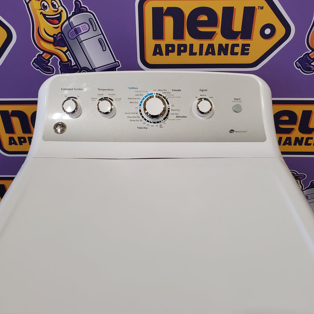 Pictures of GE White Electric Aluminized Alloy Drum 7.2 Cu. Ft. Capacity Dryer with Sensor Dry and Extended Tumble GTD45EASJWS - Certified Refurbished - Neu Appliance Outlet - Discount Appliance Outlet in Austin, Tx