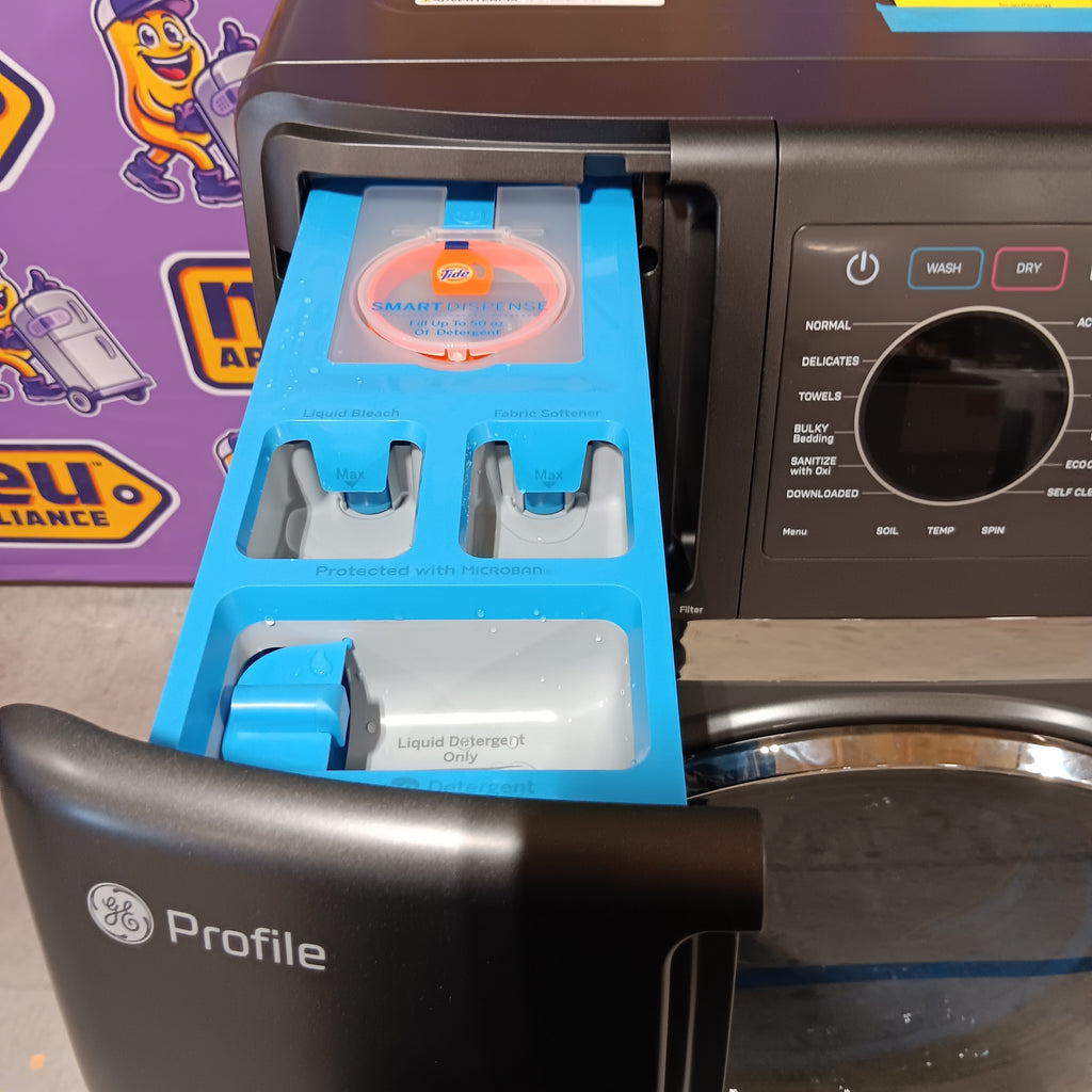 Pictures of GE Profile Energy Star Ultra Fast 4.8 Cu. Ft. Capacity 2-in-1 Washer and Dryer with Ventless Inverter Heat Pump Technology and Pet Hair Removal PFQ97HSPVDS - New in Box - Neu Appliance Outlet - Discount Appliance Outlet in Austin, Tx