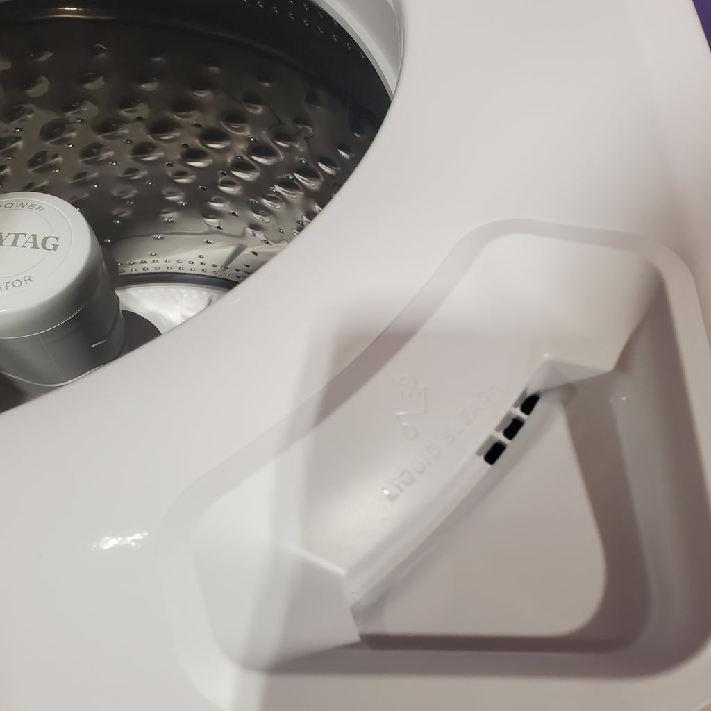 Pictures of Maytag 4.7 cu. ft. Top Load Washing Machine with Extra Power and Deep Fill Option MVW6230RHW - Certified Refurbished and Maytag 7.4 Cu. Ft. Top Load Electric Dryer with Extra Power and Advanced Moisture Sensing 16108 - MED6205RW - Open Box - Neu Appliance Outlet - Discount Appliance Outlet in Austin, Tx