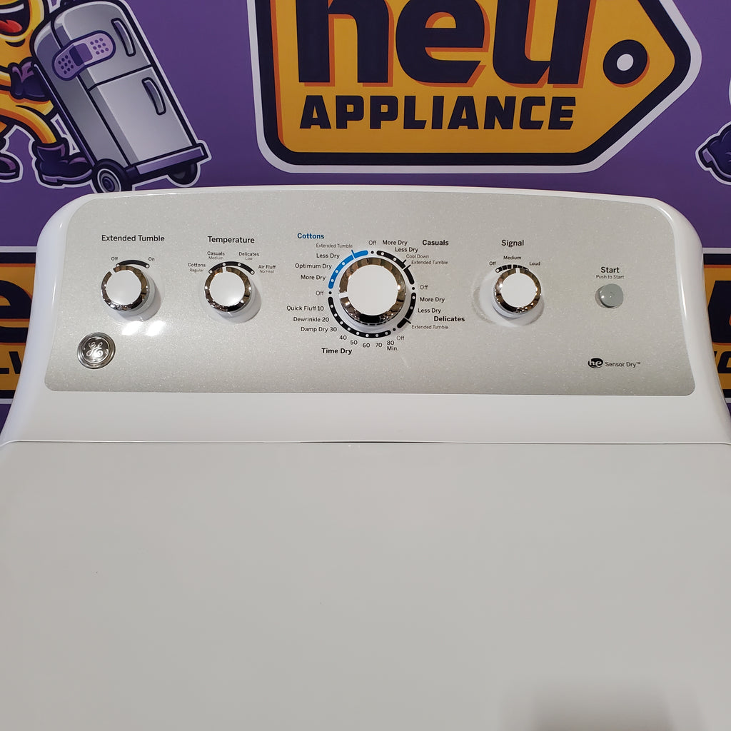 Pictures of GE White Electric Aluminized Alloy Drum 7.2 Cu. Ft. Dryer with Sensor Dry and Extended Tumble GTD45EASJWS - Certified Refurbished - Neu Appliance Outlet - Discount Appliance Outlet in Austin, Tx