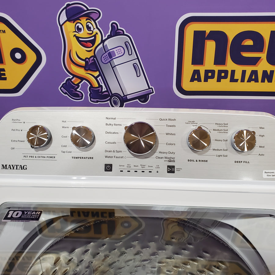 Maytag 4.7 cu. ft. Top Load Washer with Agitator, Pet Pro Option and Extra Power in White 22231SD324 - MTW5605RW - Scratch & Dent (Minor)
