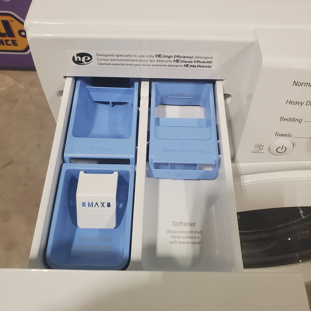 Pictures of LG 4.5-cu ft High Efficiency Stackable Front-Load Washer (White) ENERGY STAR WM3400CW - Scratch and Dent (Minor) - Neu Appliance Outlet - Discount Appliance Outlet in Austin, Tx