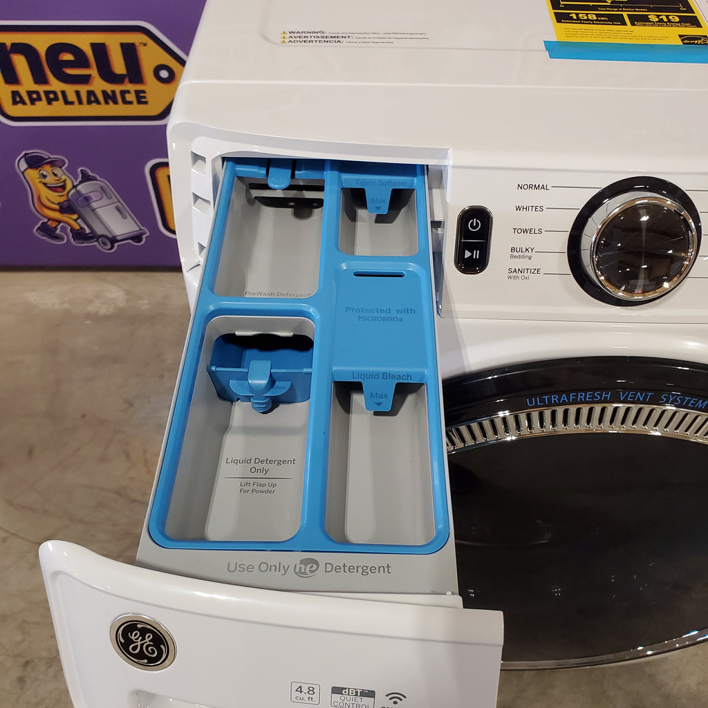 Pictures of GE ENERGY STAR 4.8 cu. ft. Capacity Smart Front Load Washer with UltraFresh Vent System with OdorBlock GFW550SSNWW - New in Box - Neu Appliance Outlet - Discount Appliance Outlet in Austin, Tx