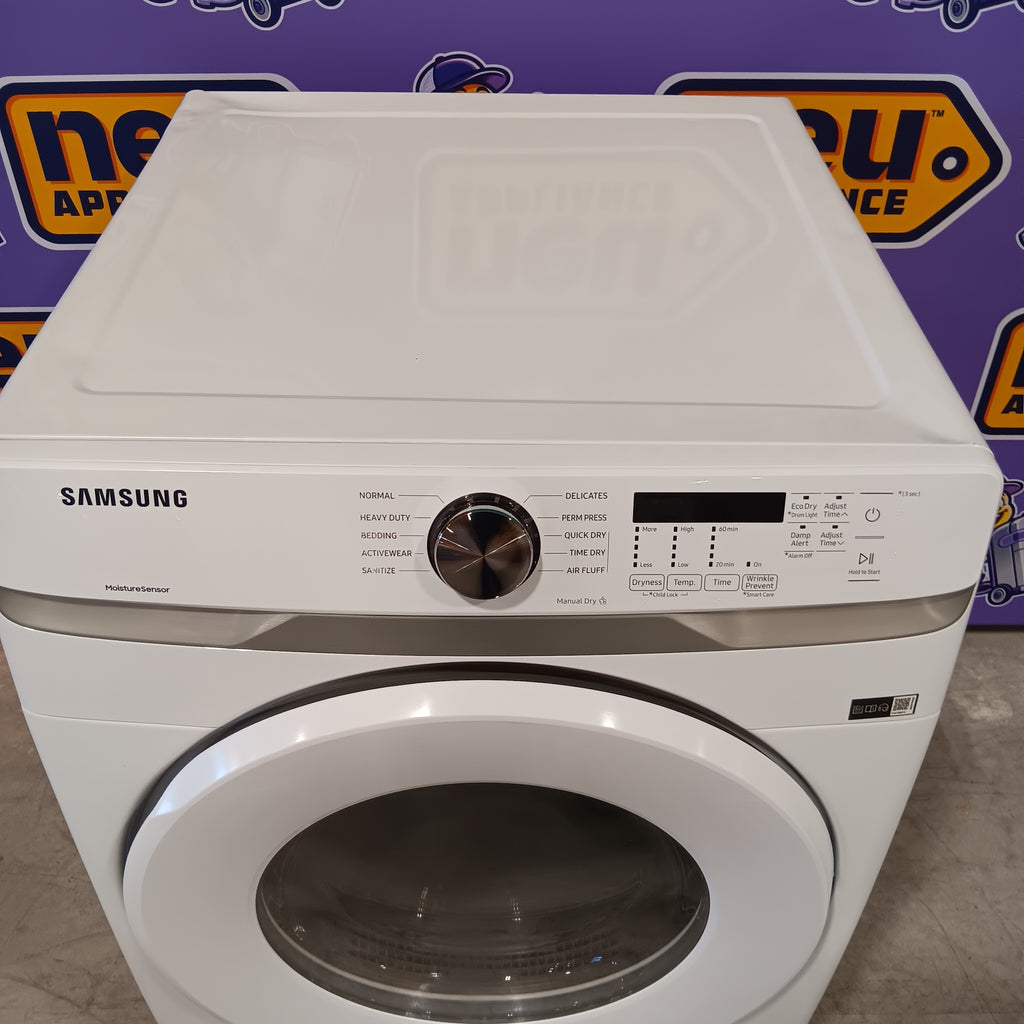 Pictures of Samsung 7.5 cu. ft. Front Load Electric Dryer with Smart Care in White DVE45T6000W - Scratch and Dent (Moderate) - Neu Appliance Outlet - Discount Appliance Outlet in Austin, Tx