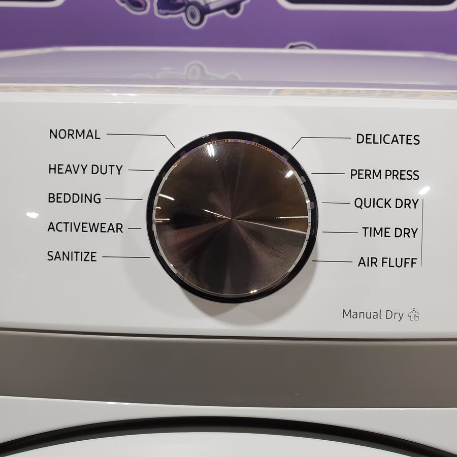 Samsung 7.5 cu. ft. Front Load Electric Dryer with Smart Care in White 22132SD123 - DVE45T6000W - Scratch & Dent (Minor)