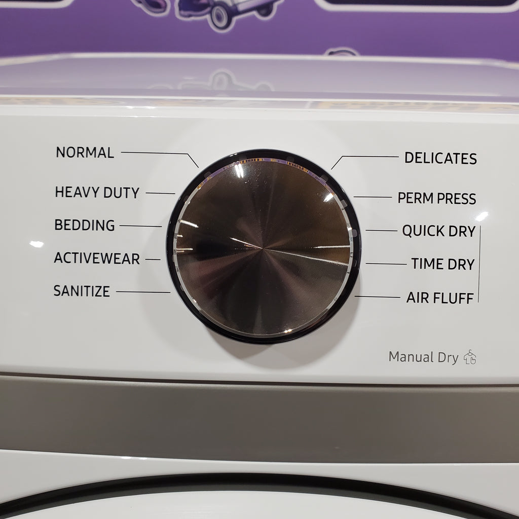 Pictures of Samsung 7.5 cu. ft. Front Load Electric Dryer with Smart Care in White 22132SD123 - DVE45T6000W - Scratch & Dent (Minor) - Neu Appliance Outlet - Discount Appliance Outlet in Austin, Tx