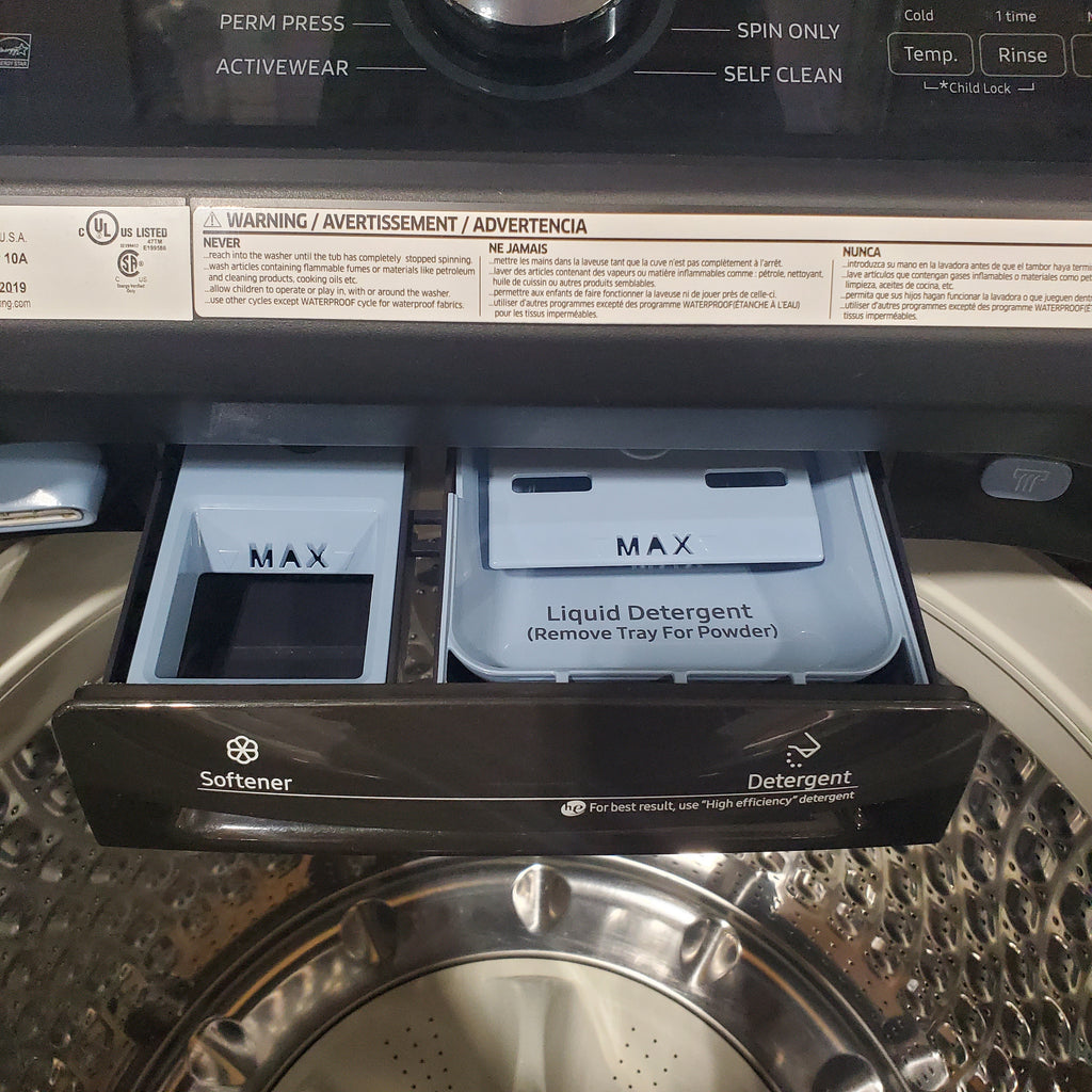 Pictures of Samsung 28 Inch Top Load Washer with 5.0 Cu. Ft. Capacity Black Stainless Steel-WA50R5400AV-Certified Refurbished - Neu Appliance Outlet - Discount Appliance Outlet in Austin, Tx