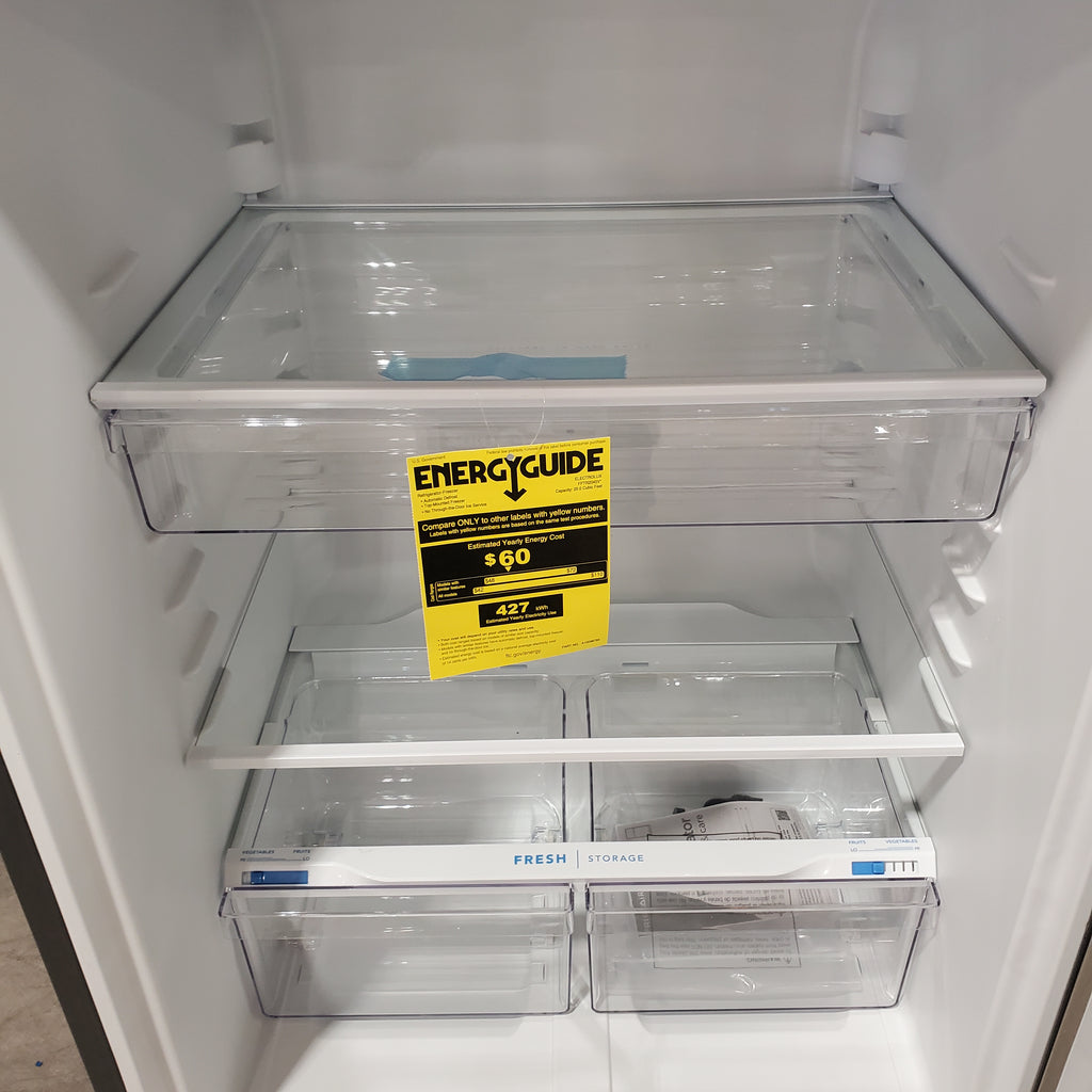 Pictures of Frigidaire 30" Wide 20 cu ft Top Freezer Refrigerator with EvenTemp™ Cooling System in Stainless Steel 20231SD249 - FFTR2045VS - Scratch & Dent (Minor) - Neu Appliance Outlet - Discount Appliance Outlet in Austin, Tx