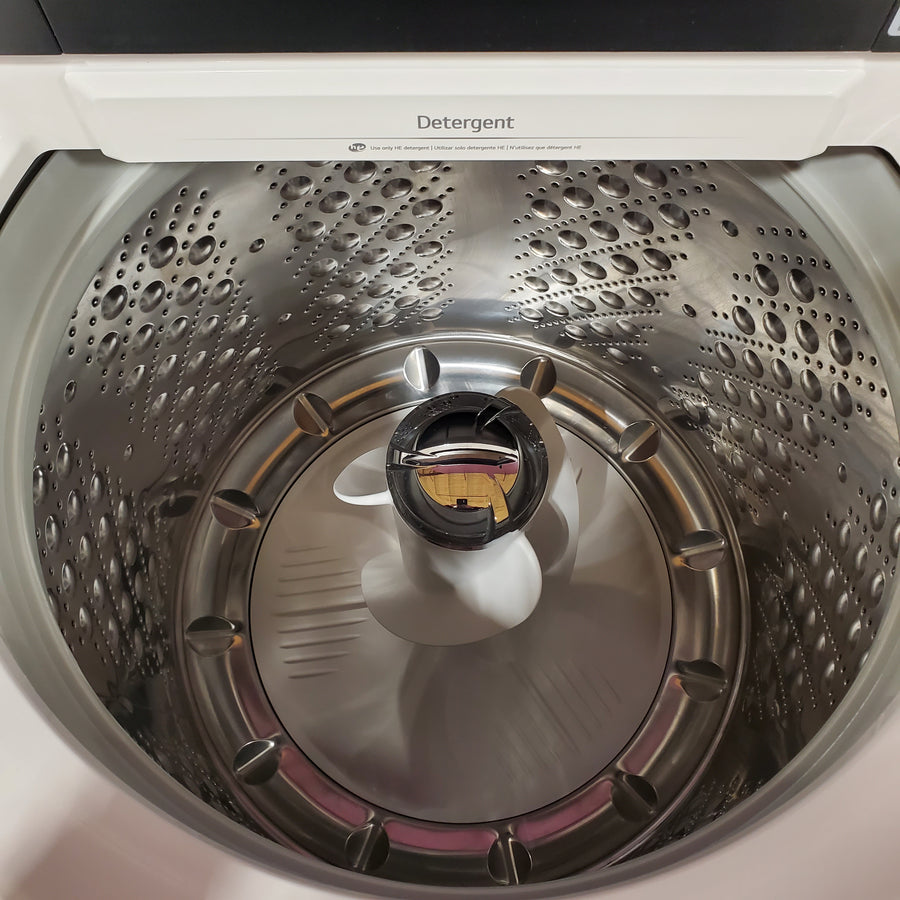LG 5.3 cu. ft. SMART Mega Capacity Top Load Washer in Alpine White with Agitator, Easy Unload and TurboWash3D Technology 22132SD120 - WT8405CW - Scratch & Dent (Minor)