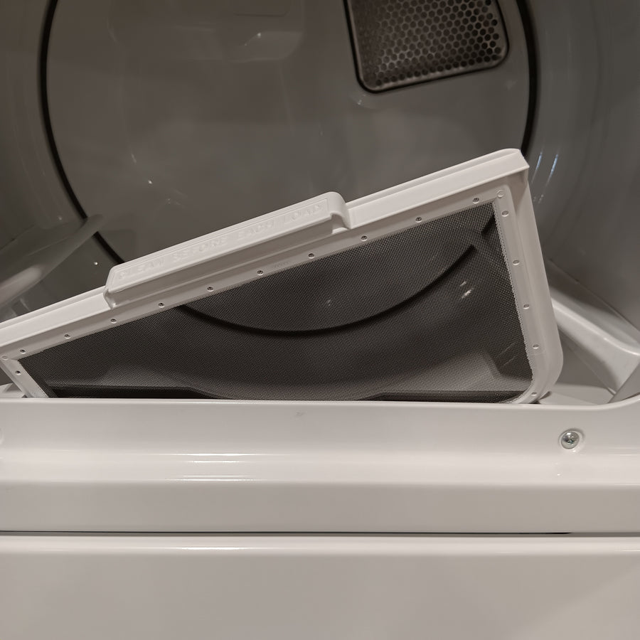 Whirlpool 28 in. Wide 3.5 cu. ft. Washer and 5.9 cu. ft. Electric Dryer Laundry Center with AutoDry Drying System 31132SD65 - WET4027HW - Scratch & Dent (Minor)
