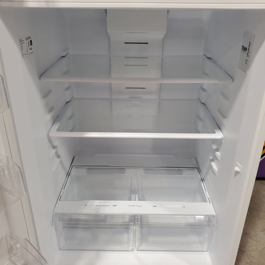 Vissani 18.1 cu. ft. Top Freezer Refrigerator with Adjustable Glass Shelving in White, Garage Ready 251312SD984 - MDTF18WHR5 - Scratch & Dent (Moderate)