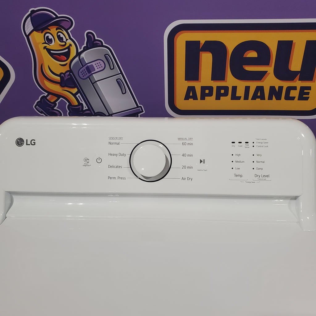 Pictures of LG 7.3 Cu. Ft. Electric Rear Control Ultra Large Capacity Dryer in White with Sensor Dry 3SD716 - DLE6100W - Open Box - Neu Appliance Outlet - Discount Appliance Outlet in Austin, Tx