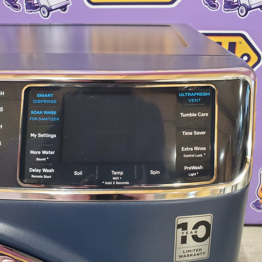 GE Profile 5.3 cu. ft. Smart Front Load ENERGY STAR Washer with OdorBlock UltraFresh Vent System and Microban Technology in Sapphire Blue 31133SD169 - PFW870SPVRS - Scratch & Dent (Moderate)