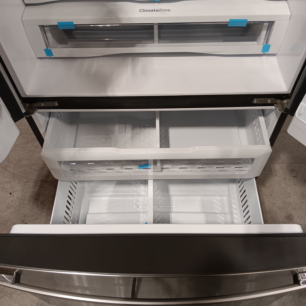 Pictures of GE Energy Star 3 Door French Door 27.7 Cu. Ft. Refrigerator with TwinChill Evaporators in Fingerprint Resistant Stainless Steel 6SD135 - GFE28GYNFS - Open Box - Neu Appliance Outlet - Discount Appliance Outlet in Austin, Tx