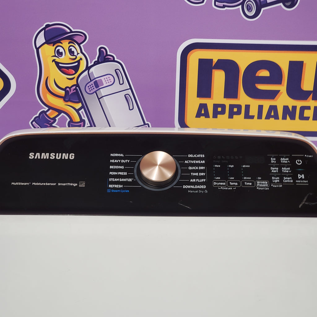 Pictures of Samsung Extra Large Steam Cycle Vented Electric Dryer Energy Star Certified in Ivory 1CR02123 - DVE55A7300E - Scratch & Dent (Moderate) - Neu Appliance Outlet - Discount Appliance Outlet in Austin, Tx