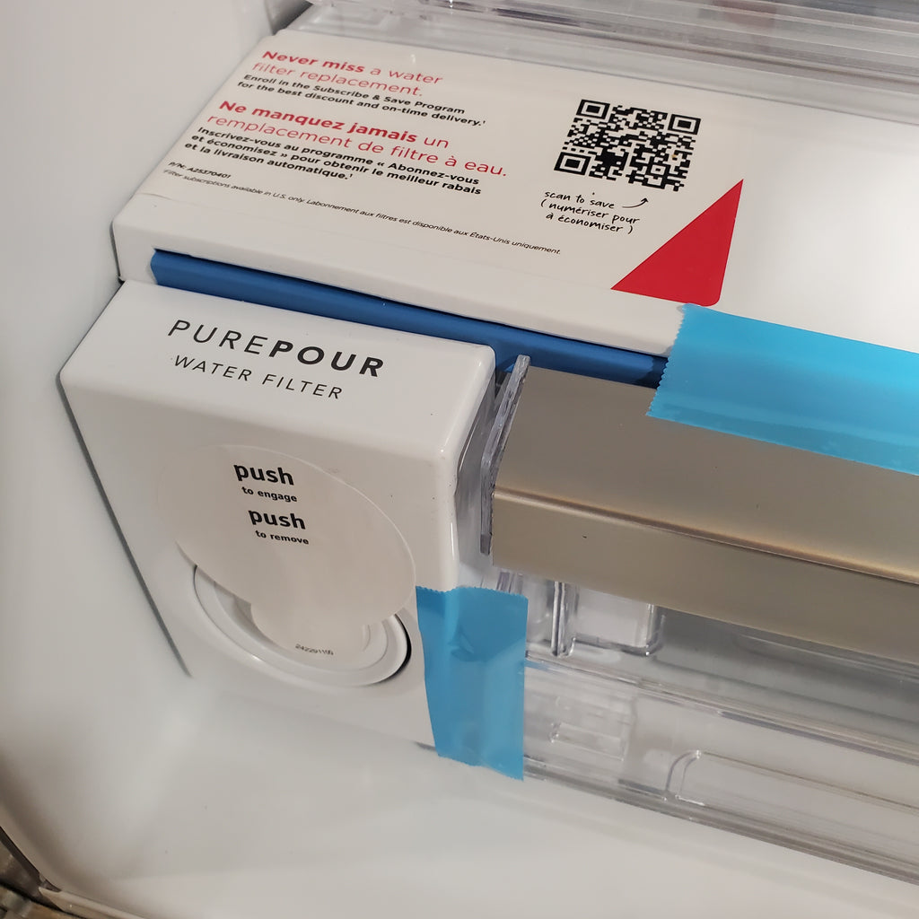 Pictures of Frigidaire 27.8-cu ft ENERGY STAR French Door Refrigerator with Dual Ice Maker in Fingerprint Resistant Stainless Steel GRFS2853AF - Scratch & Dent (Minor) - Neu Appliance Outlet - Discount Appliance Outlet in Austin, Tx