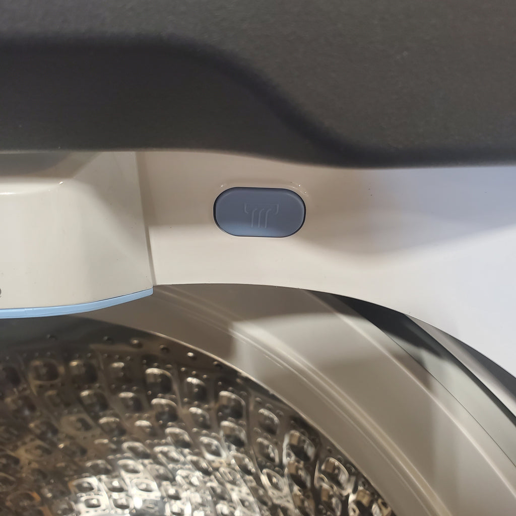 Pictures of 5.5 cu. ft. Samsung Extra-Large Capacity Smart Super Speed Ivory Top Load Washer (Scratch & Dent) - Minor and 7.4-cu ft Electric Steam Sanitize+ Dryer in Ivory (Scratch & Dent) - Minor - Neu Appliance Outlet - Discount Appliance Outlet in Austin, Tx