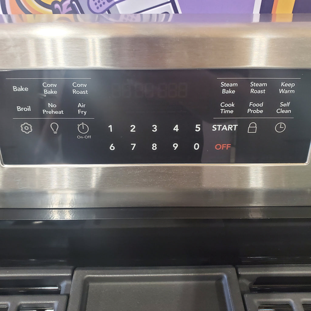 Pictures of Frigidaire Gallery 30 in. 6 cu. ft. 5 Burner Slide-In Gas Range with Total Convection and Air Fry, Smudge Proof Stainless Steel-GCRG3060BF-Open Box - Neu Appliance Outlet - Discount Appliance Outlet in Austin, Tx