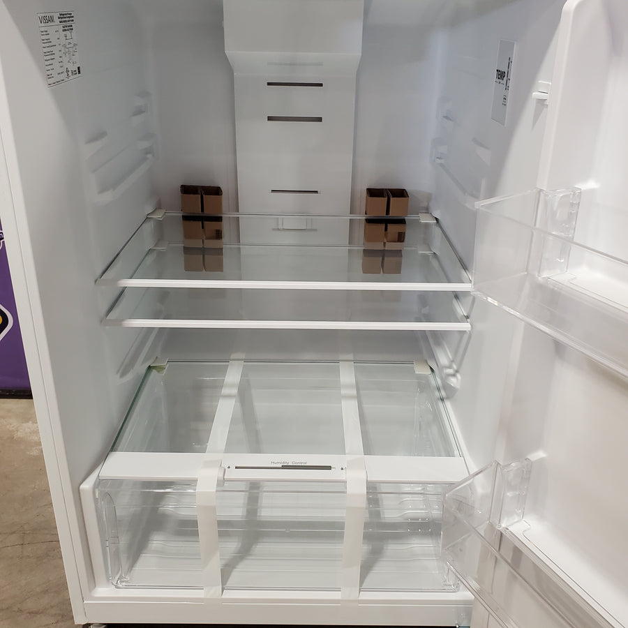 Vissani 14.2 cu. ft. Top Freezer Refrigerator in White, Garage Ready 251315SD1083 - MDTF14WH5 - Scratch & Dent (Moderate)